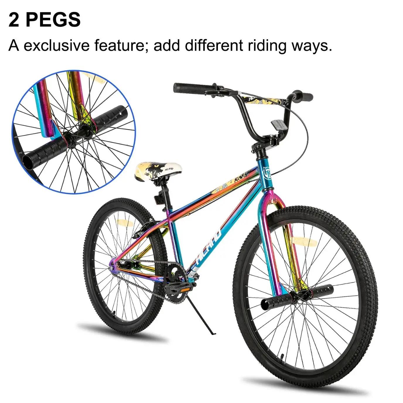 BMX Freestyle Giovani Bici 24/26 pollici Monomarcia Peg Acrobatici 5/6