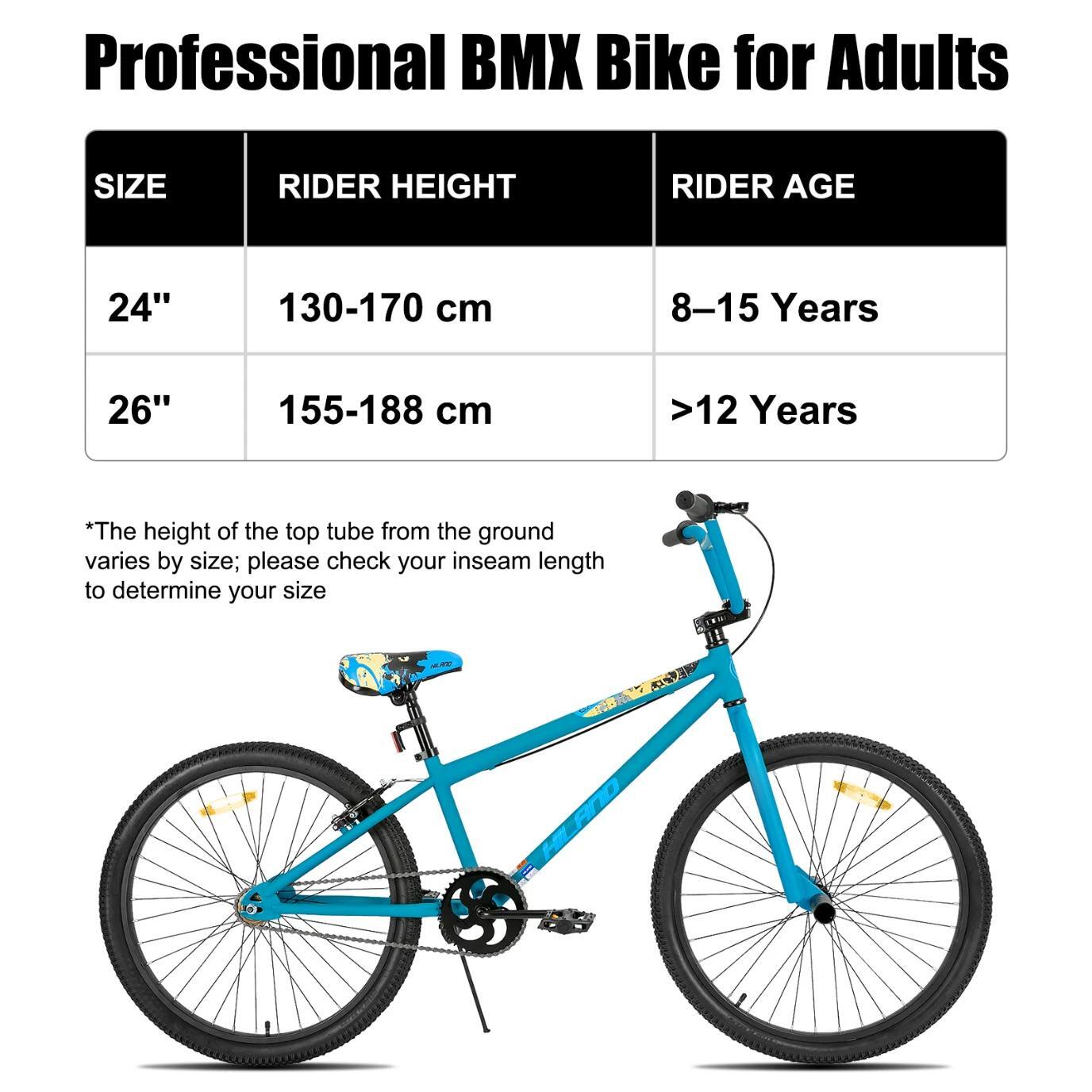 BMX Freestyle Jeune Vélo 24/26 pouces Monovitesse Pegs Acrobatie 3/6