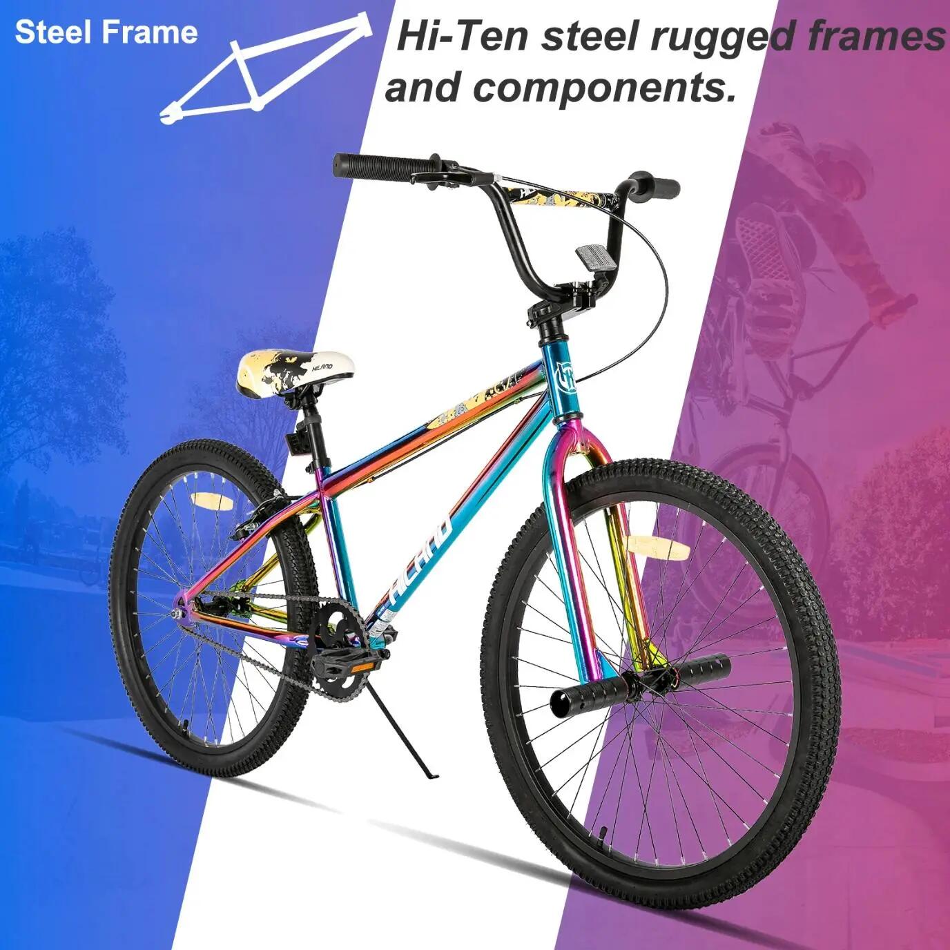 BMX Freestyle Giovani Bici 24/26 pollici Monomarcia Peg Acrobatici 2/6