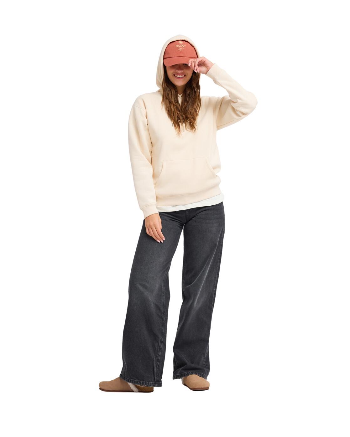 Relaxed Fit Hoodie SURF STOKED BRUSHED Beige Dames 4/4
