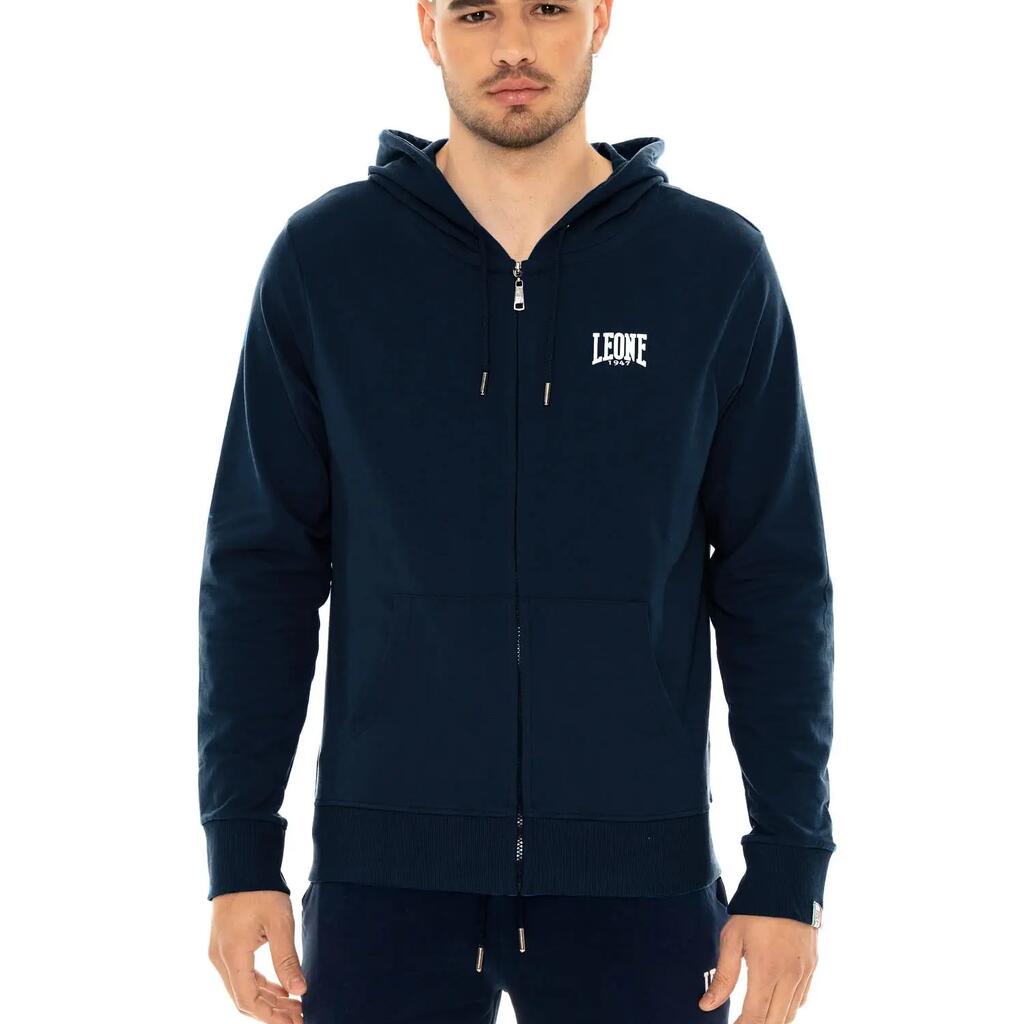 Men's zip-up hoodie with small logo