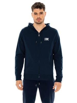 Hoodie met rits voor heren en klein logo