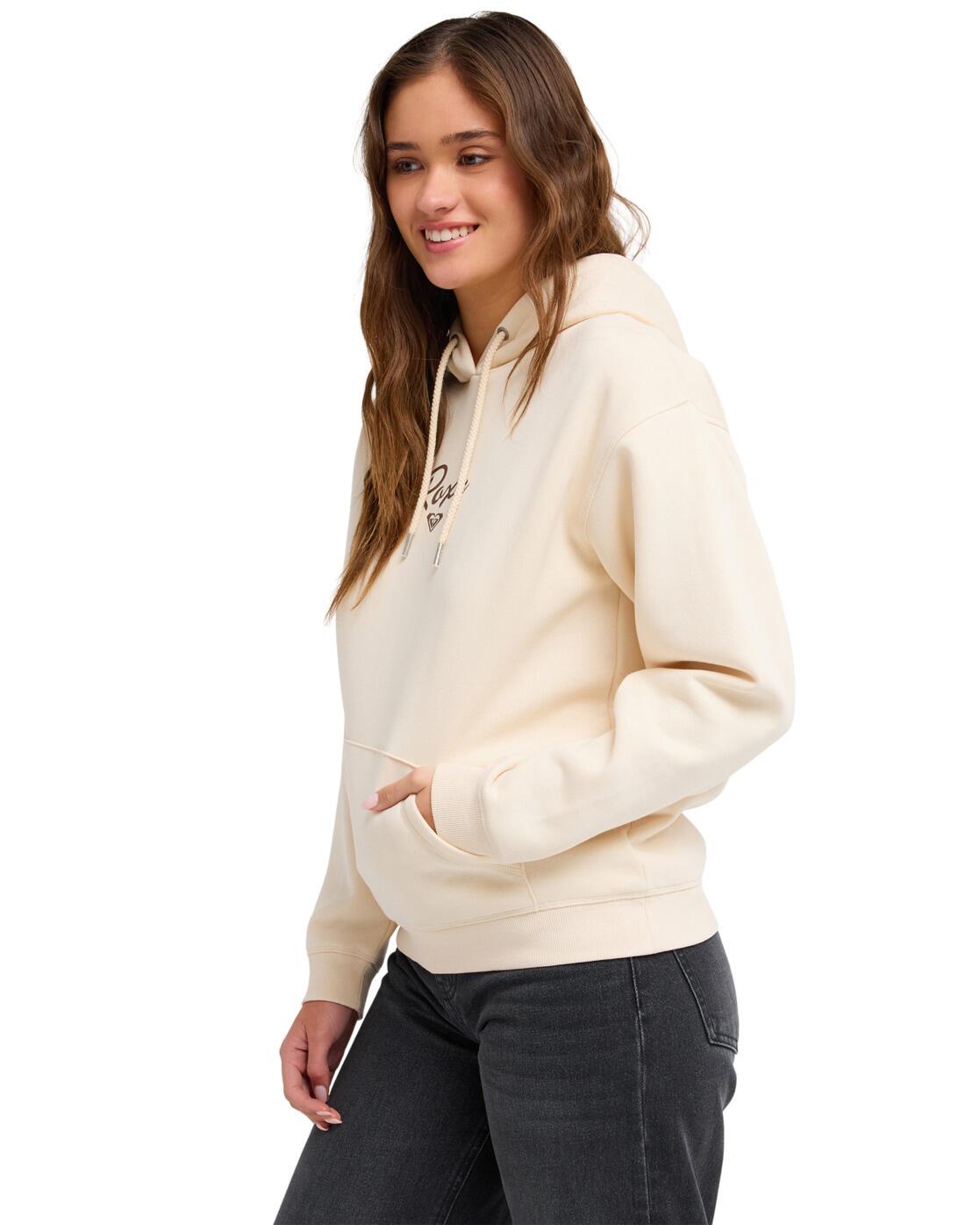 Relaxed Fit Hoodie SURF STOKED BRUSHED Beige Dames 3/4