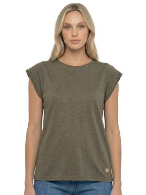 Dames urban safari t-shirt met korte mouwen