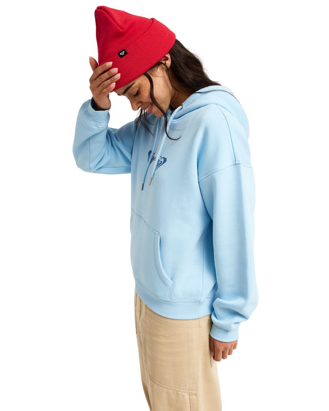 Sweat capuche décontracté PERFECT PLACE BRUSHED Bleu Femme 3/4