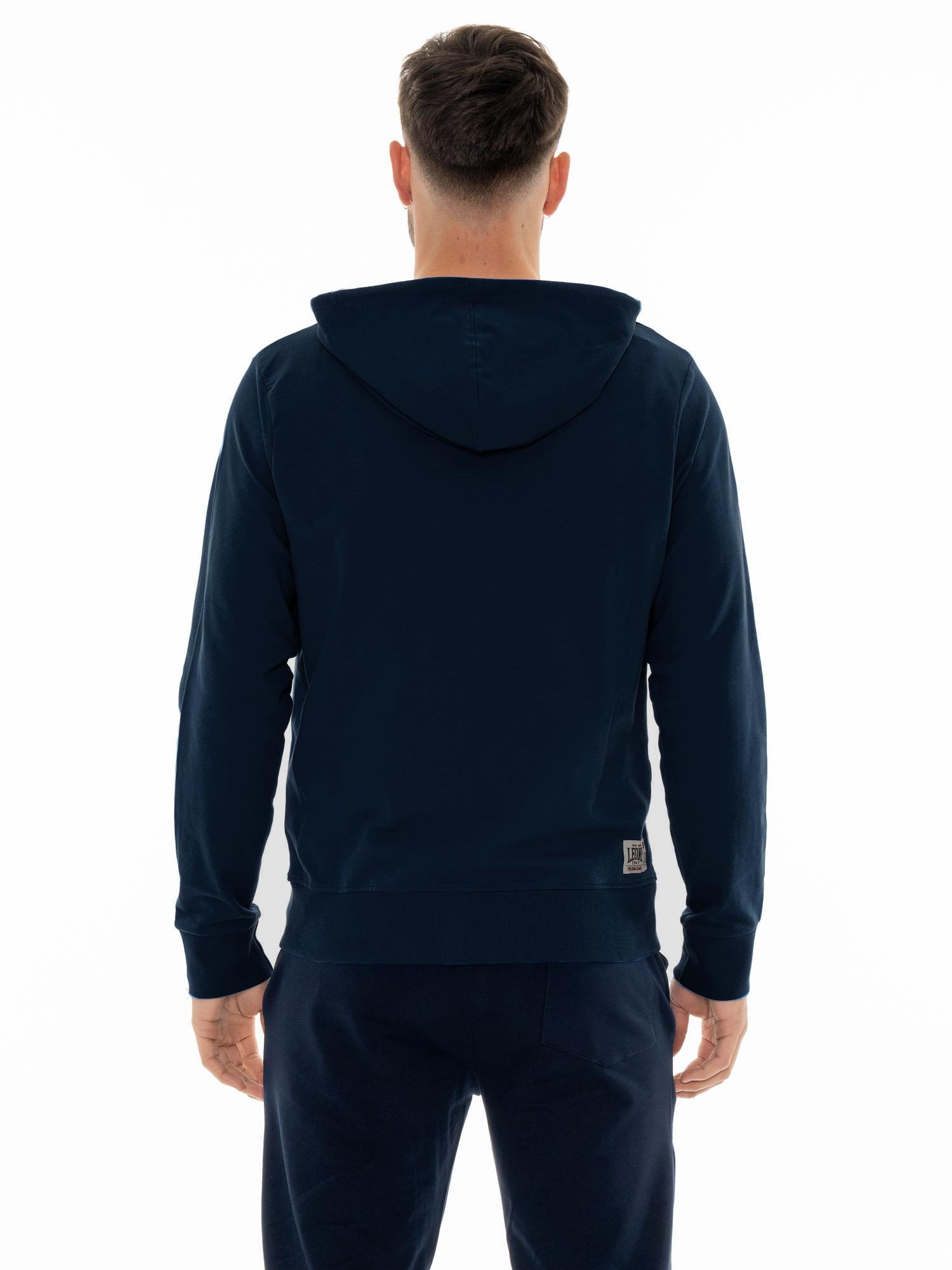 Moletom masculino com zíper e logo pequeno. 4/5