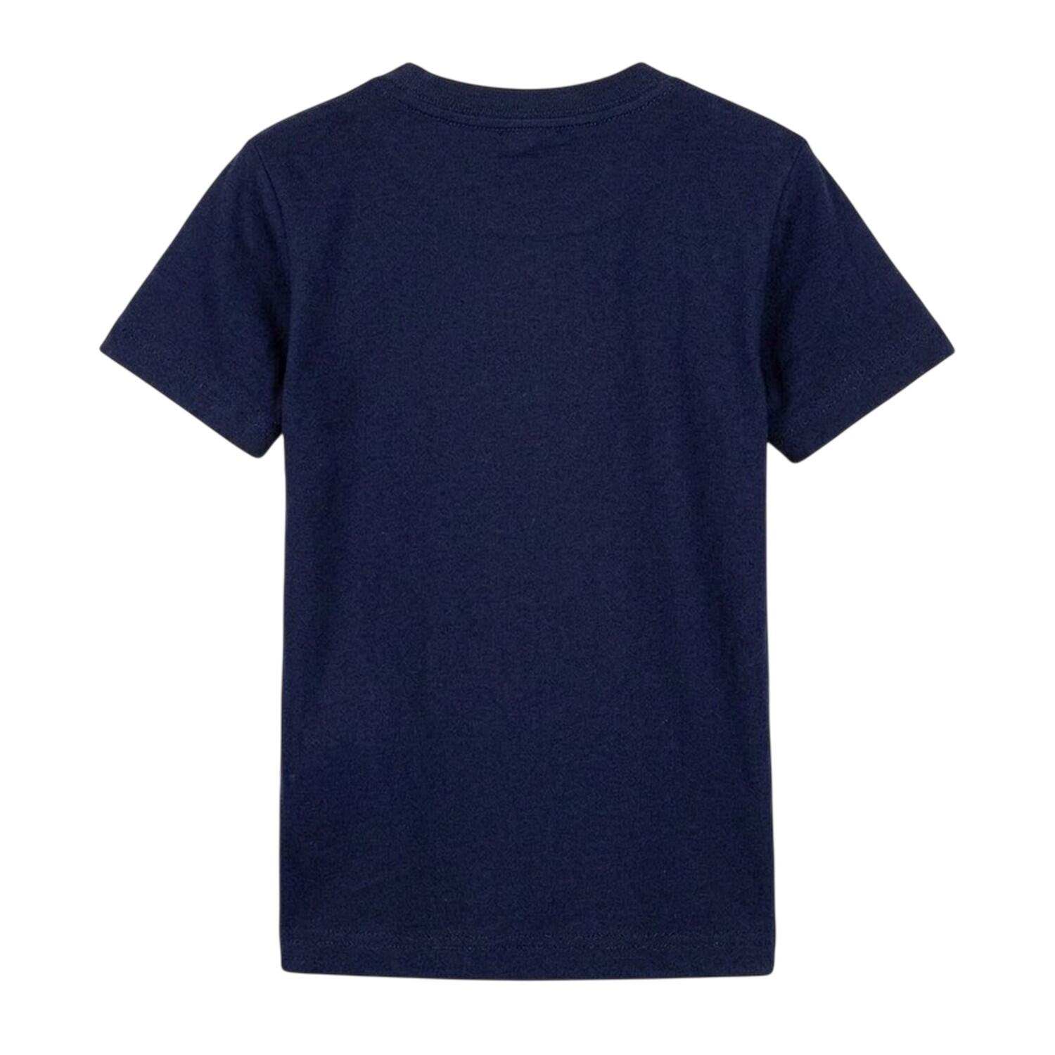 Maglietta Swoosh Girocollo Bambini Nike Just Do It Blu Ossidiana Rosso Uni 2/2