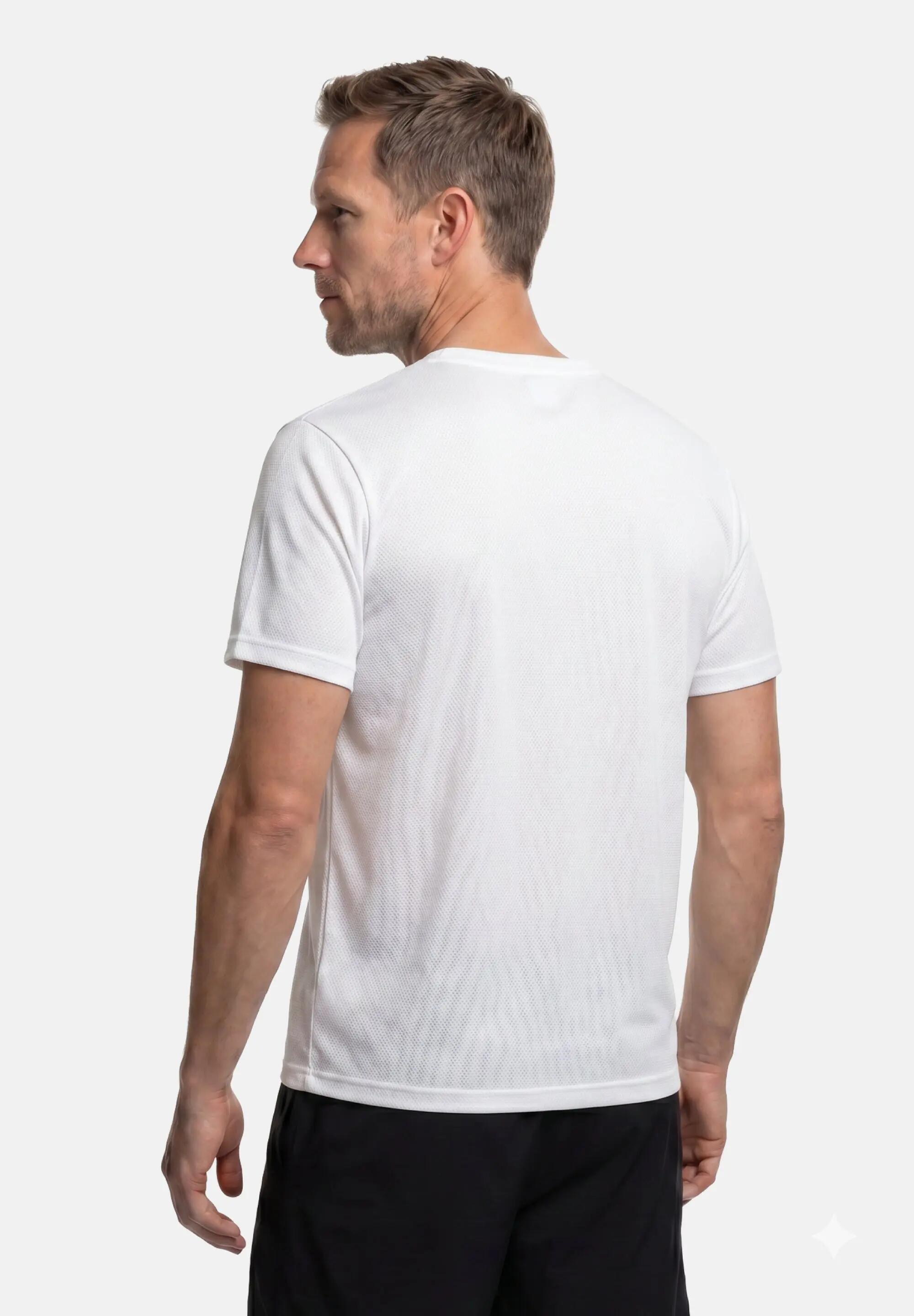 Heren lichtgewicht mesh hardloop T-shirt gerecycled polyester Polygiene 3/5