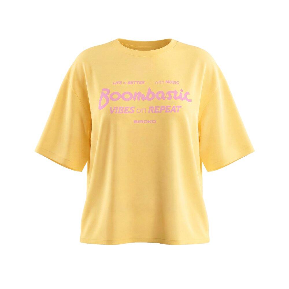T-shirt crop top femme manches courtes Boombastic BBC Memories-W Yellow Jaune 6/7