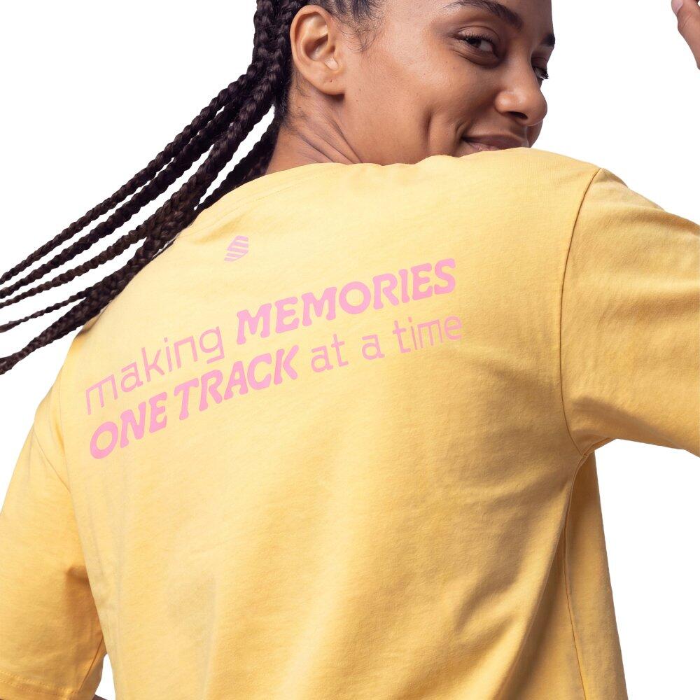 T-shirt crop top femme manches courtes Boombastic BBC Memories-W Yellow Jaune 4/7
