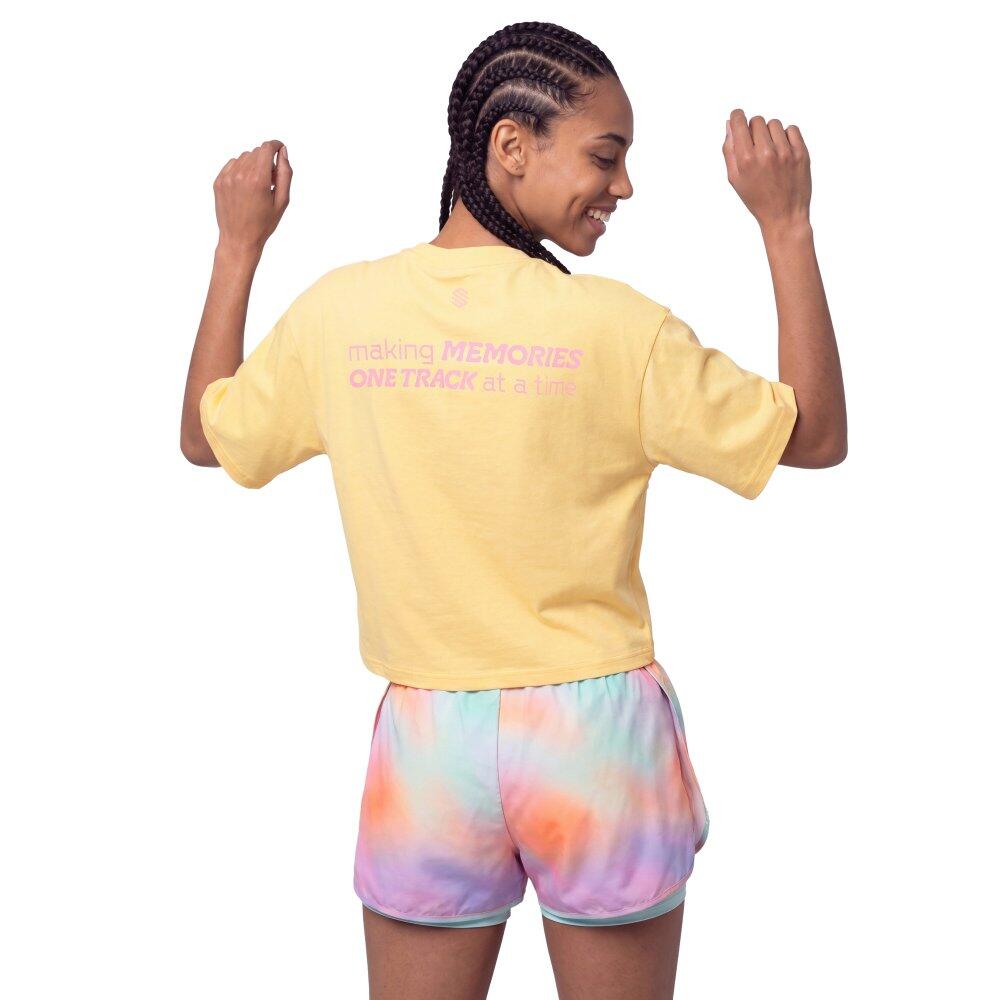 T-shirt crop top femme manches courtes Boombastic BBC Memories-W Yellow Jaune 2/7