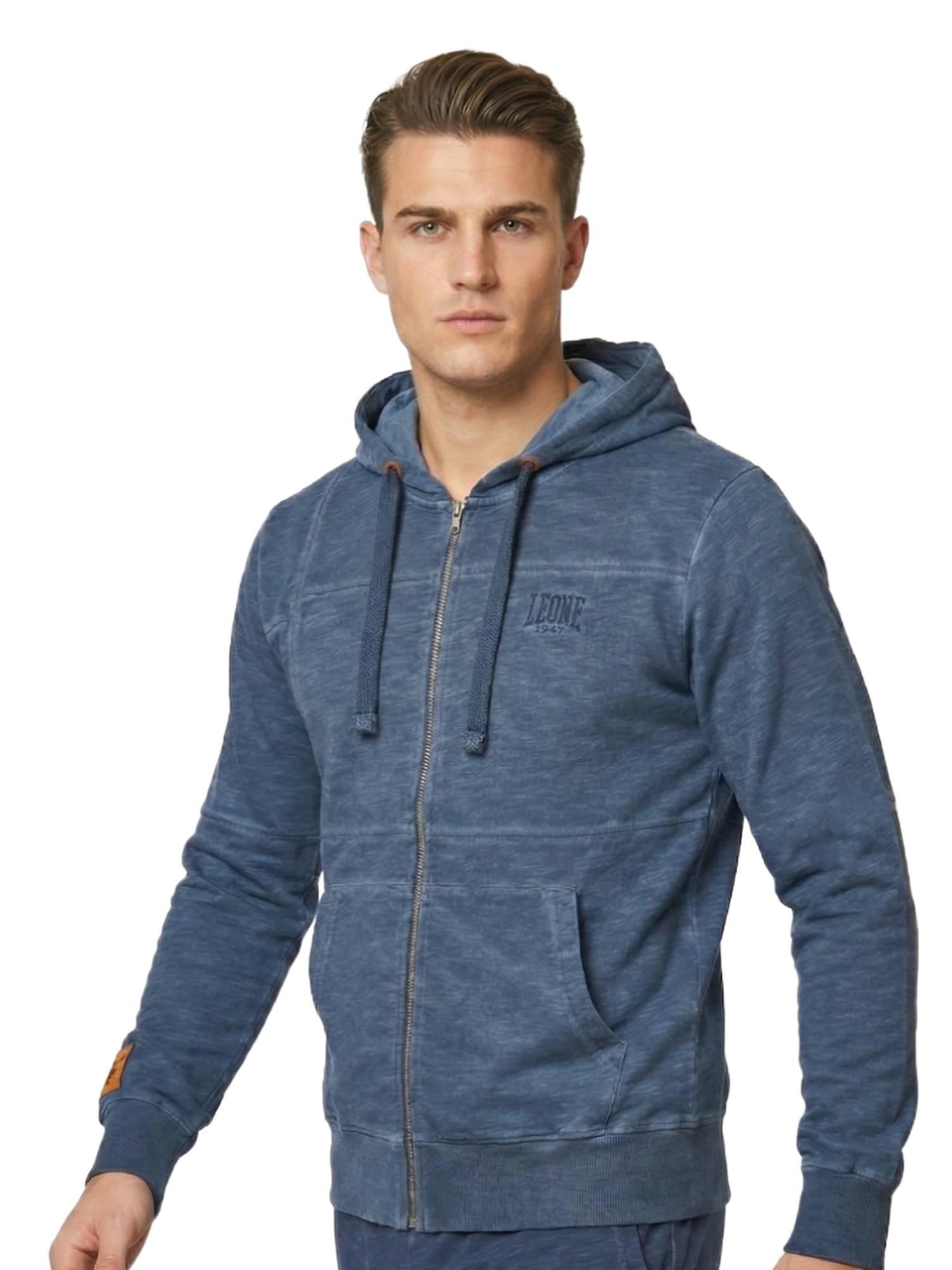 Męska bluza z kapturem Old Wash zapinana na zamek