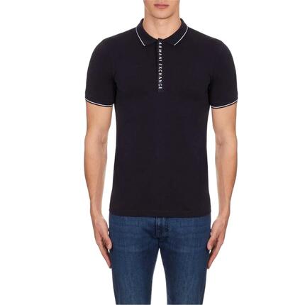 Polo Motif/style À Rayures Homme (Noir)
