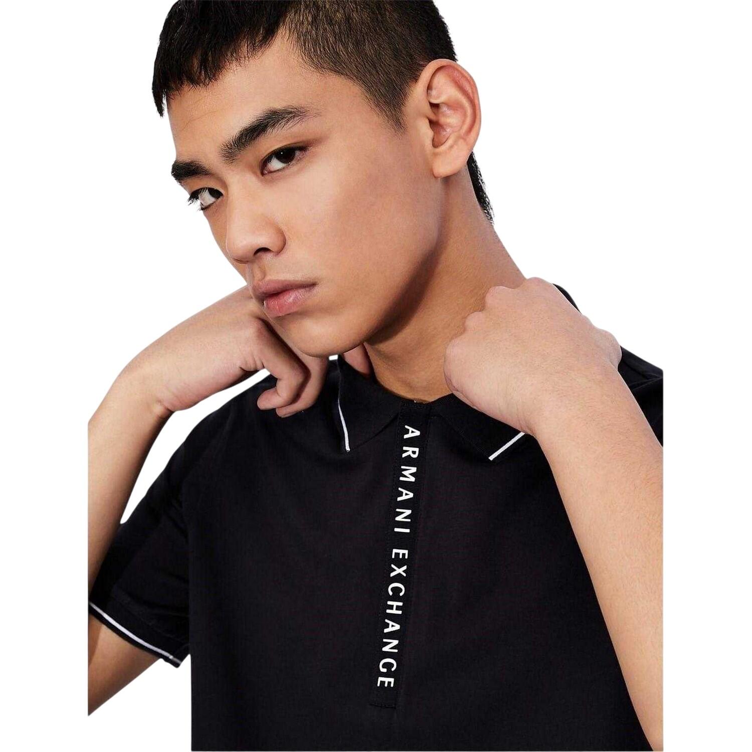Polo Motif/style À Rayures Homme (Bleu Marine Foncé) 3/3