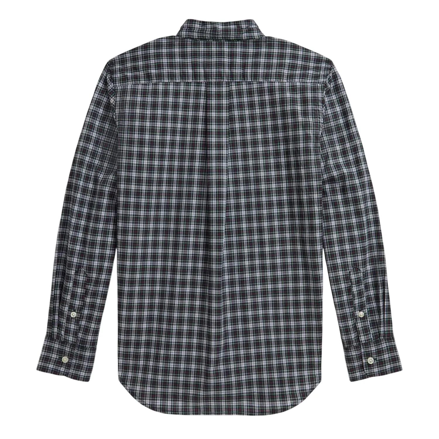 ButtonDownHemd für , Langärmlig Kinder Grün/Weiß 3/3