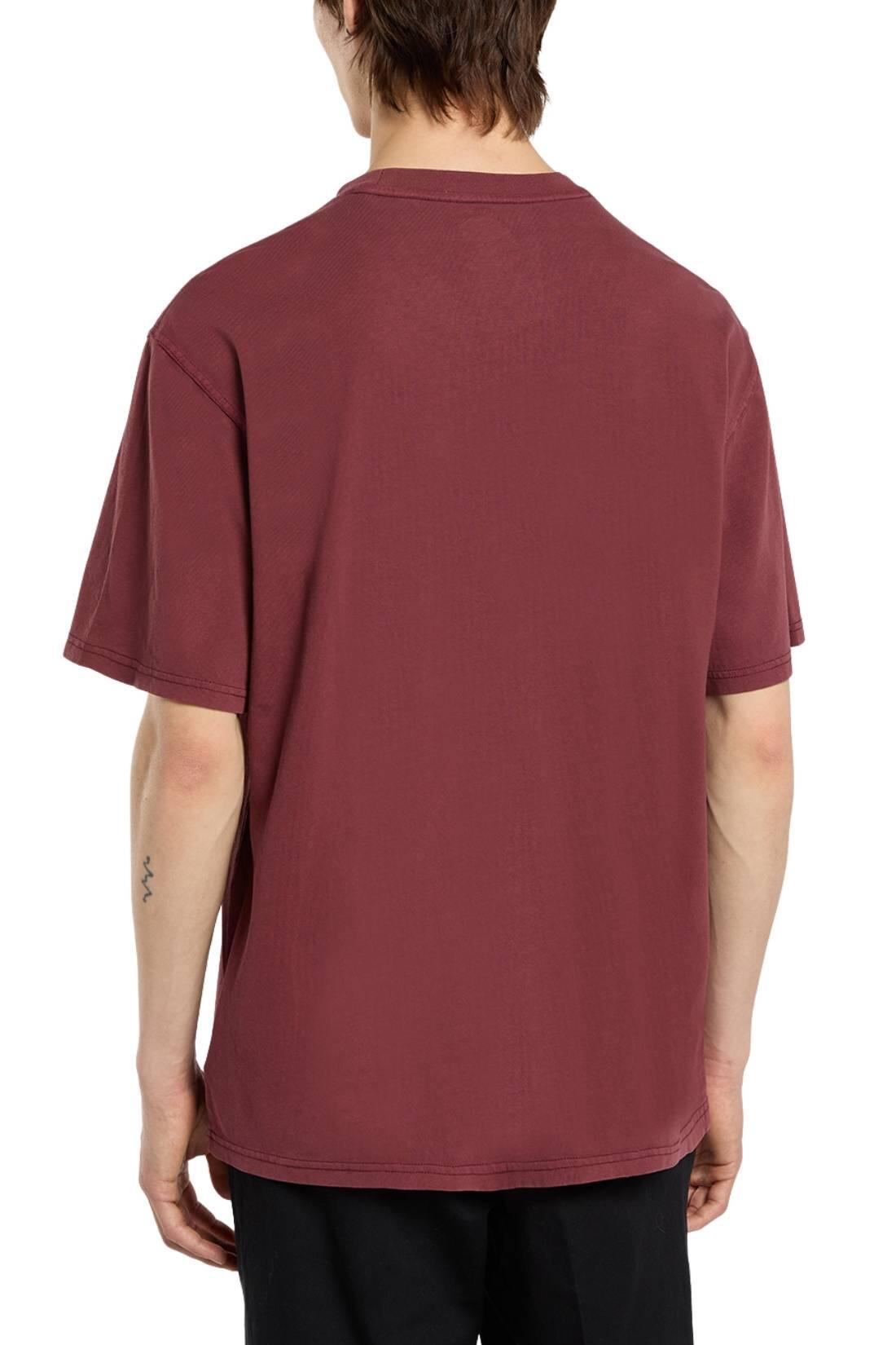 T-shirt homem - gola redonda relaxed em algodão - Plentywood bordô 3/3