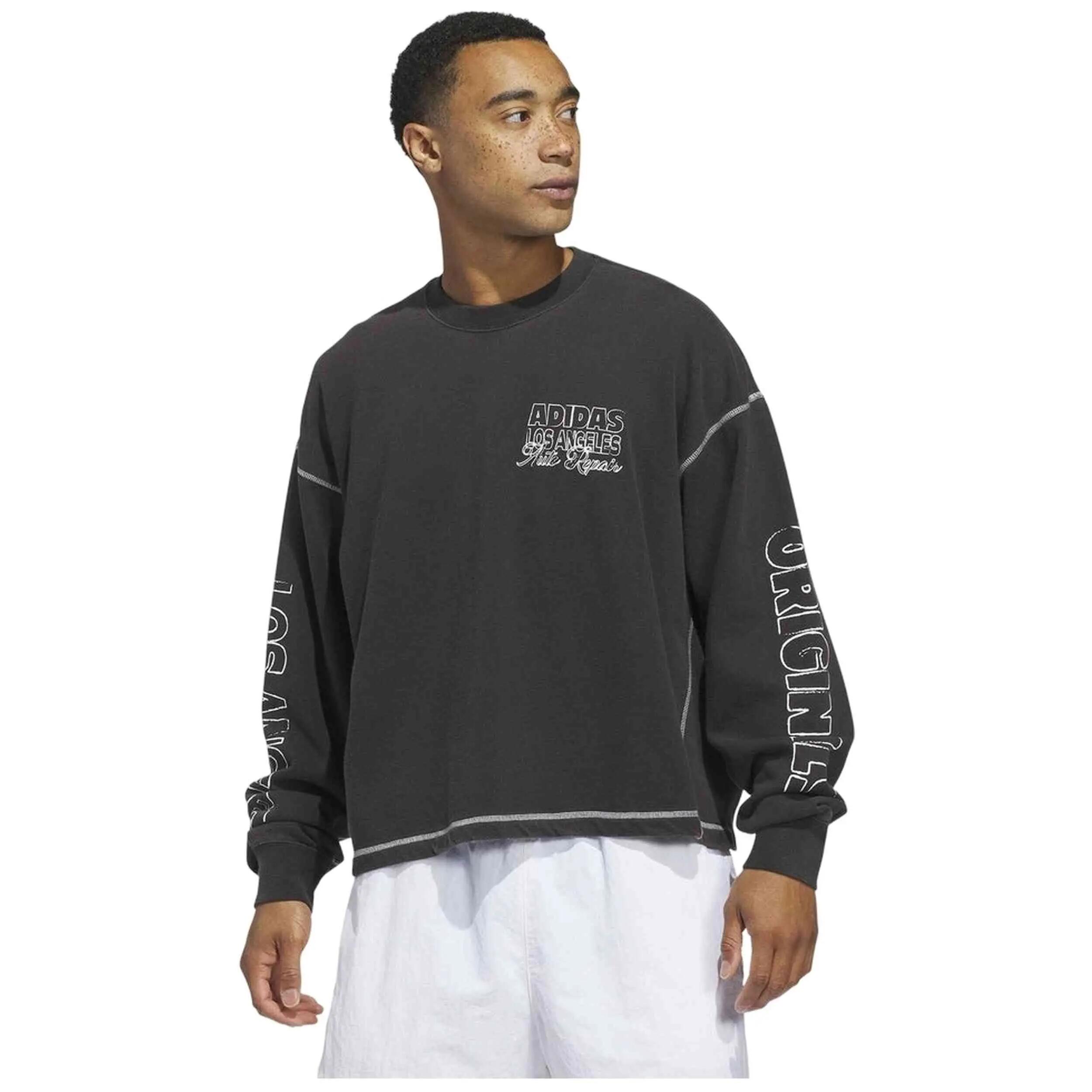 T-shirt à manches longues Adidas modèle JX6140 pour unisexe 4/5