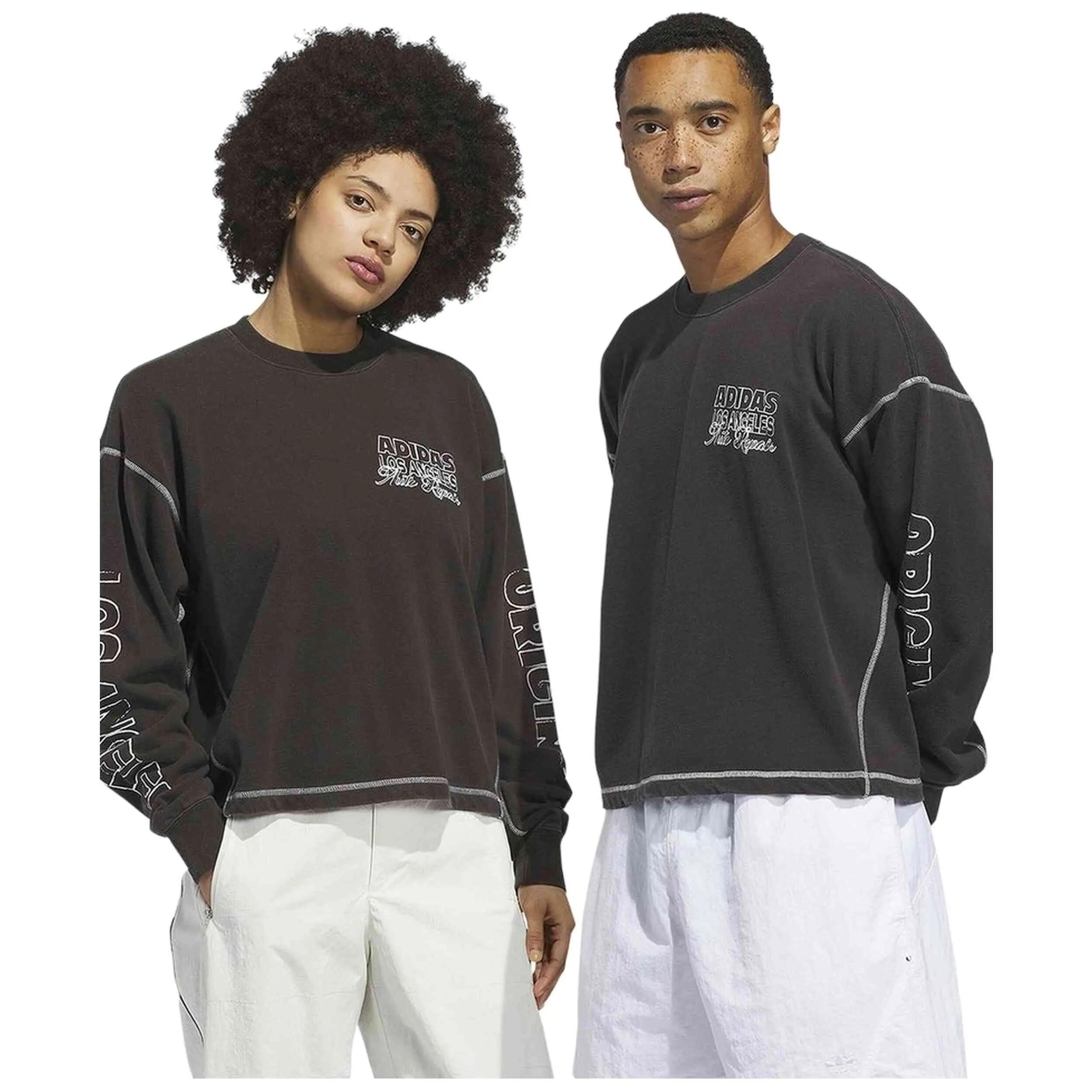 T-shirt à manches longues Adidas modèle JX6140 pour unisexe 3/5