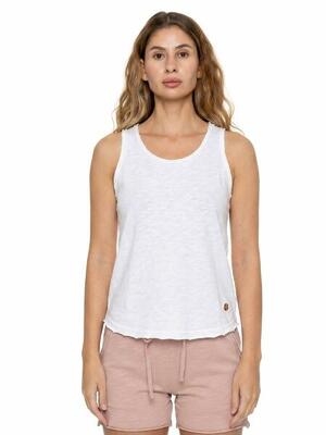 Mouwloos t-shirt voor dames met urban safari-print