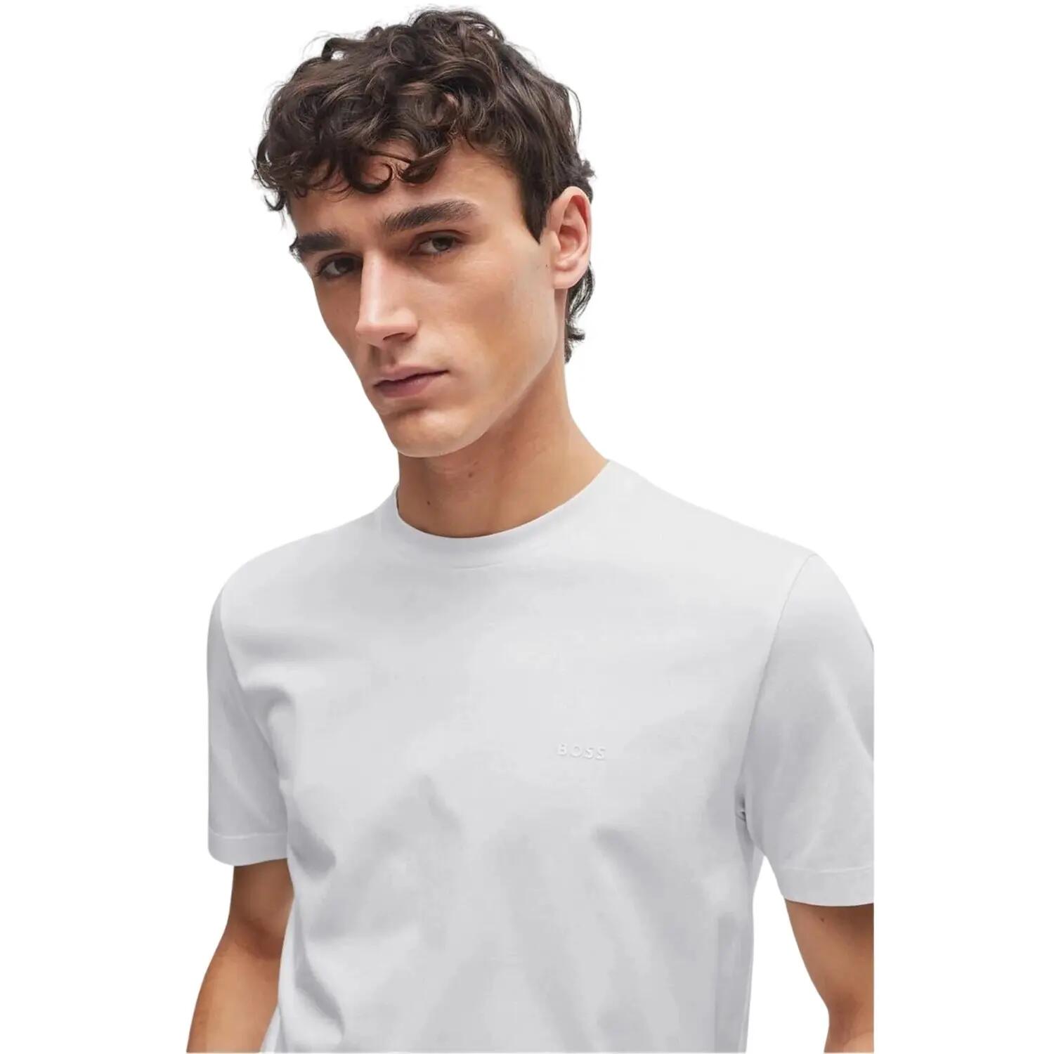 Maglietta Logo Uomo Boss Hbb Thompson Bianco 4/4