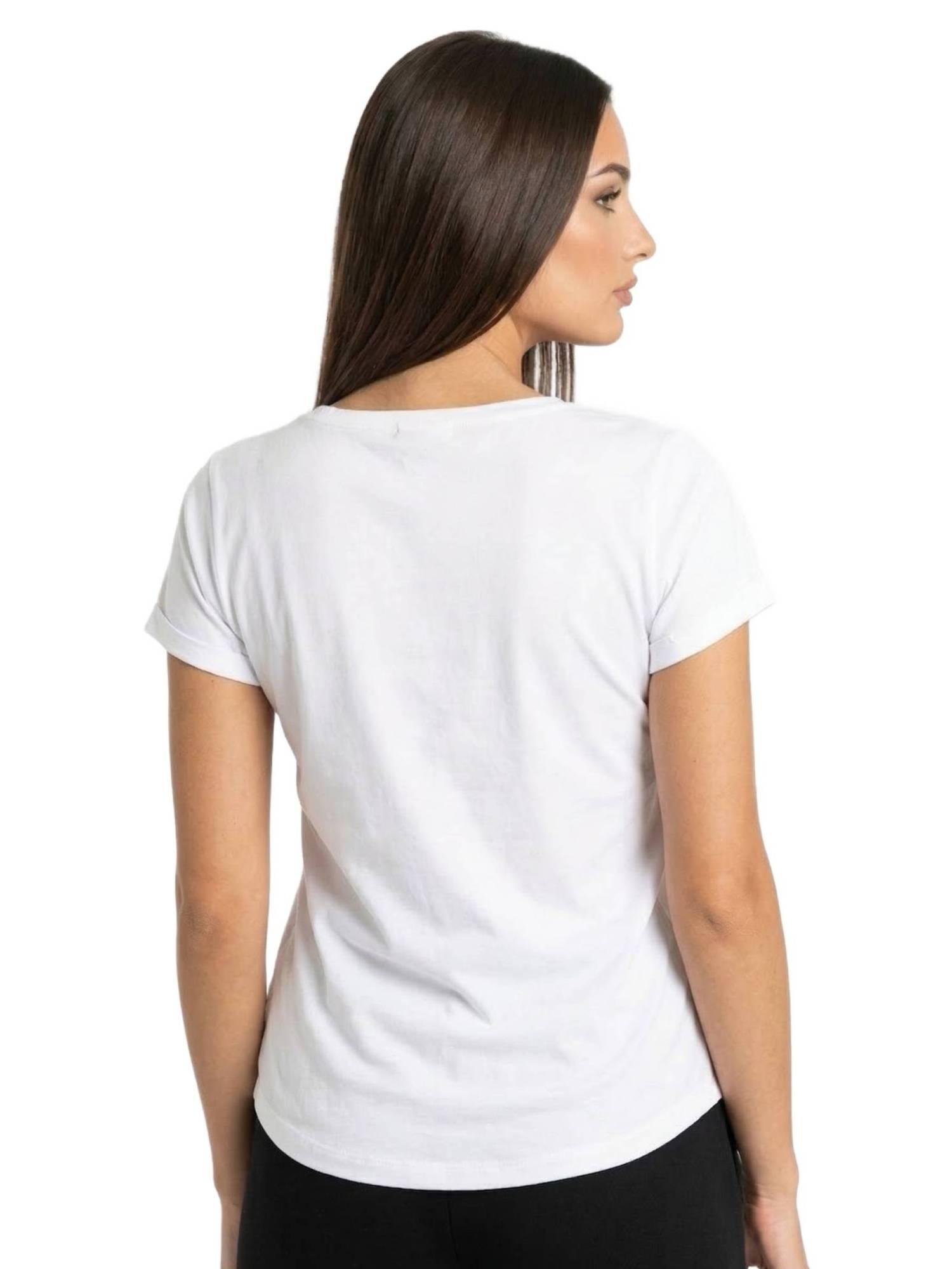 Elegancki damski T-shirt z krótkim rękawem 4/5