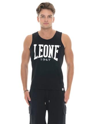 Koszulka męska Leone 1947 Apparel bez rękawów z dużym logo styl bokserski