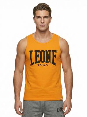 Leone 1947 apparel tanktop met groot bokslogo. stoere stijl voor training.