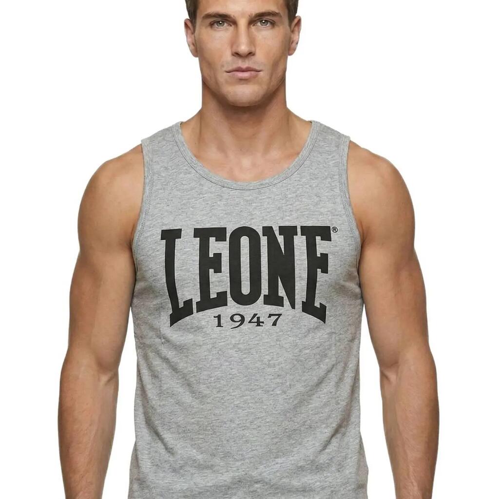 Leone 1947 Apparel tank top with large boxing logo. Bold style for training.
