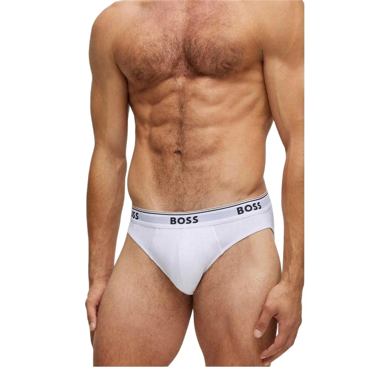 Slip Cotone Premium Uomo Misura Confezione 3 Boss Bianco 4/4