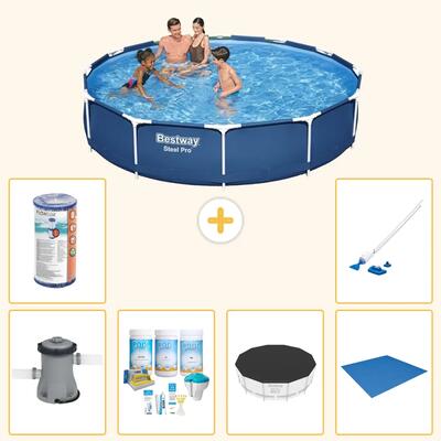 Bestway steel pro rond - 366x76 cm - 7-delig s21596