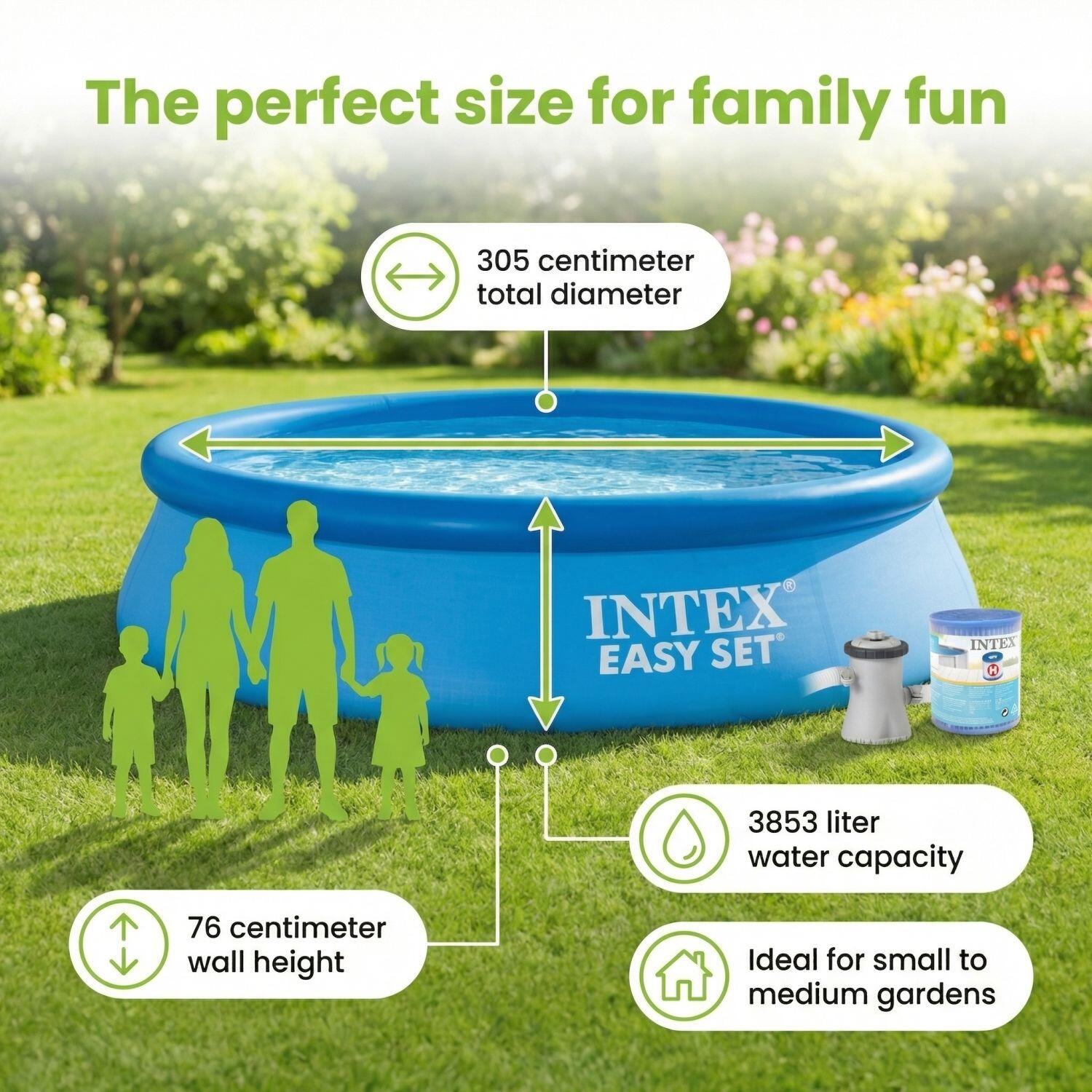 Easy Set Zwembad Rond - 305x76 cm - 4-delig S22407 6/7