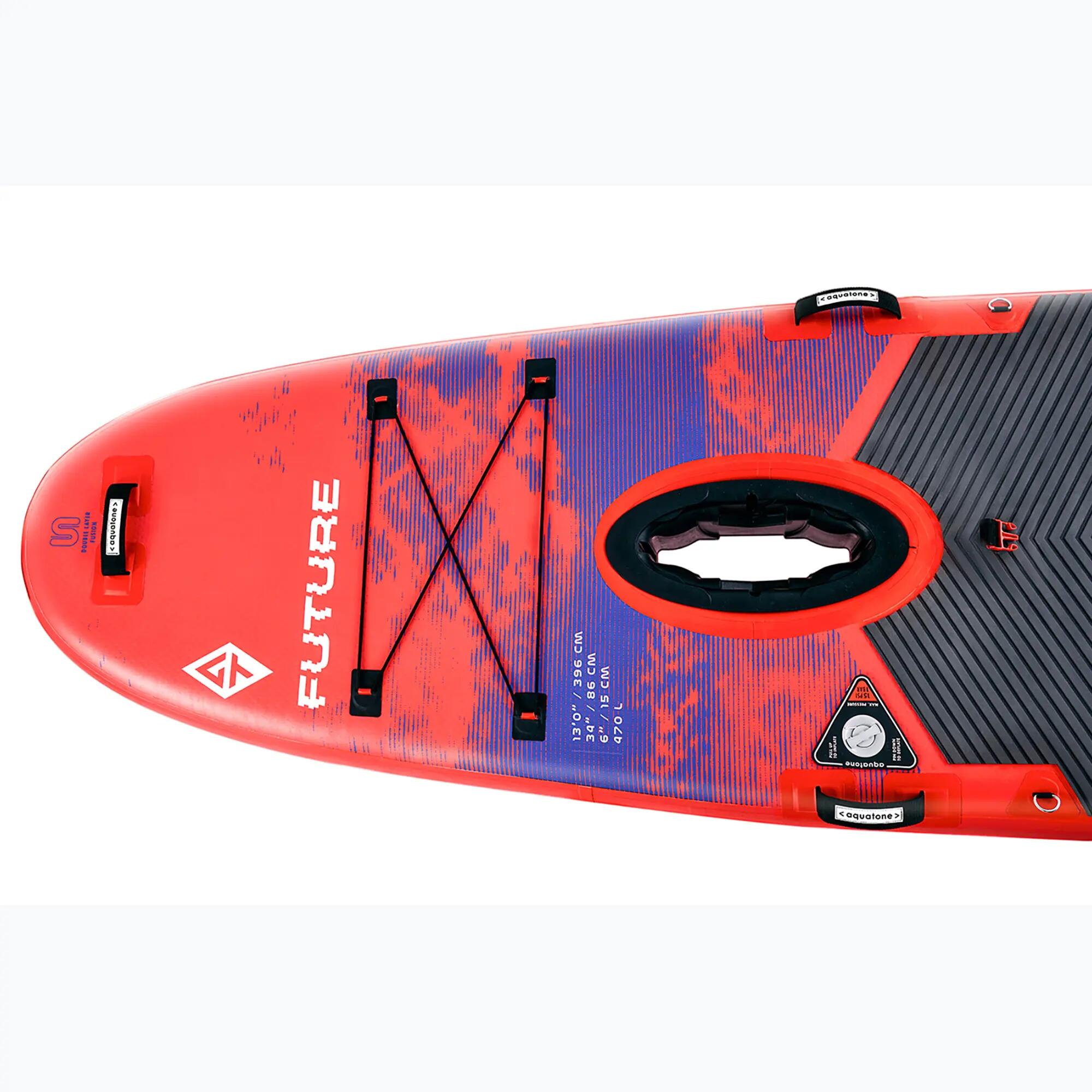 Zestaw deska SUP pompowana Aquatone Future 2+1 Multi Person 13'0" 6/7