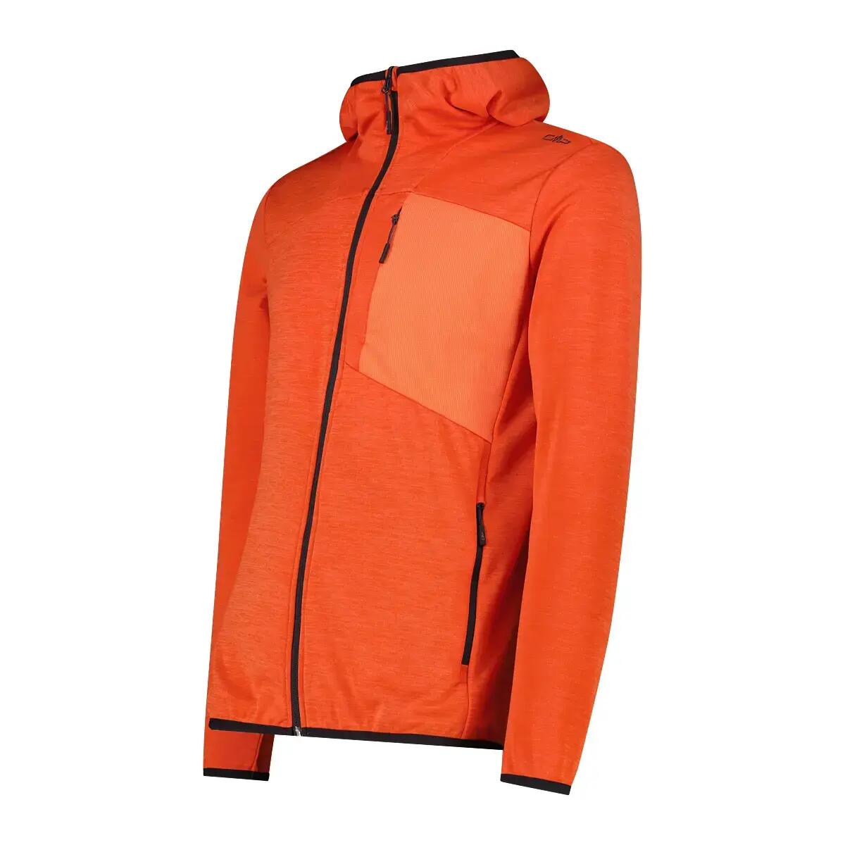 Polar z kapturem w żakardowy wzór melanzowany CMP 3/3