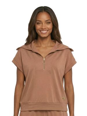 Felpa con cappuccio da donna senza maniche Classy