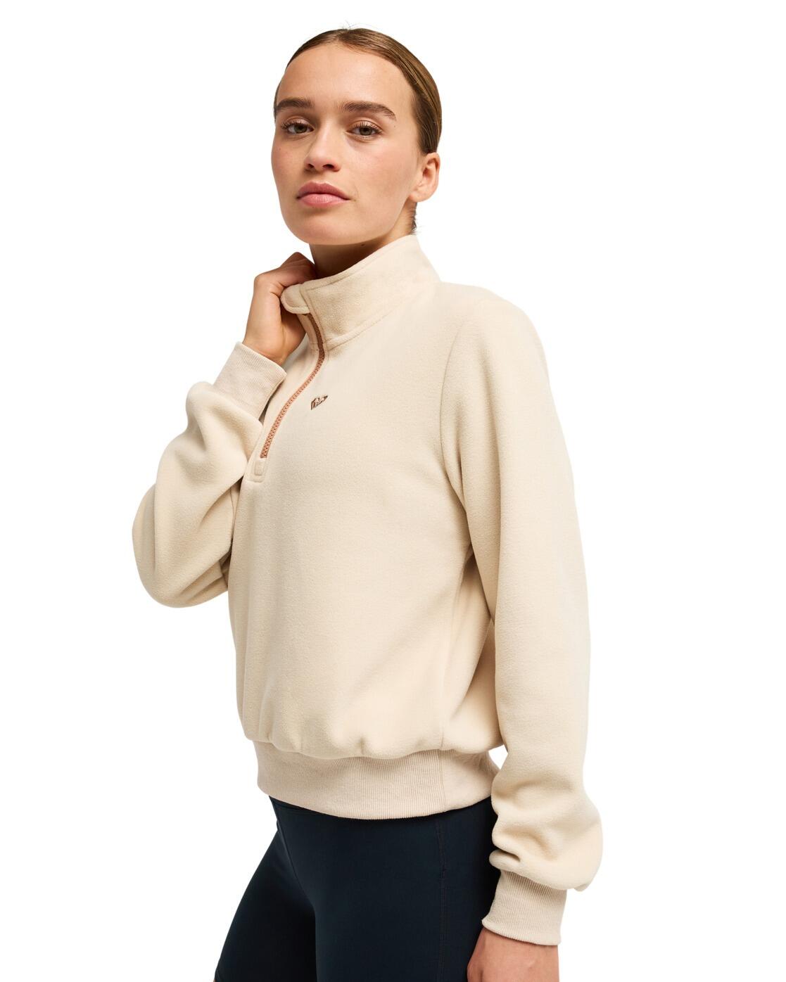 Polaire de sport WAVES OF WARMTH HALF ZIP Beige Femme 2/4