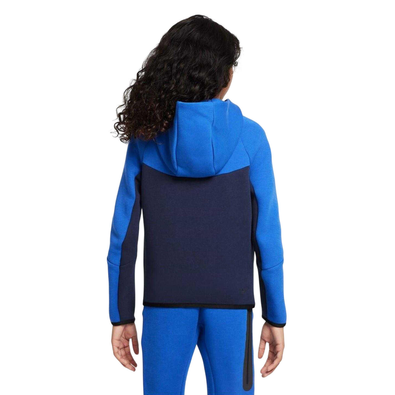 Felpa Con Cappuccio E Zip Intera Tecnologia Pile Bambini Nike Blu Ossidiana Blu 2/2
