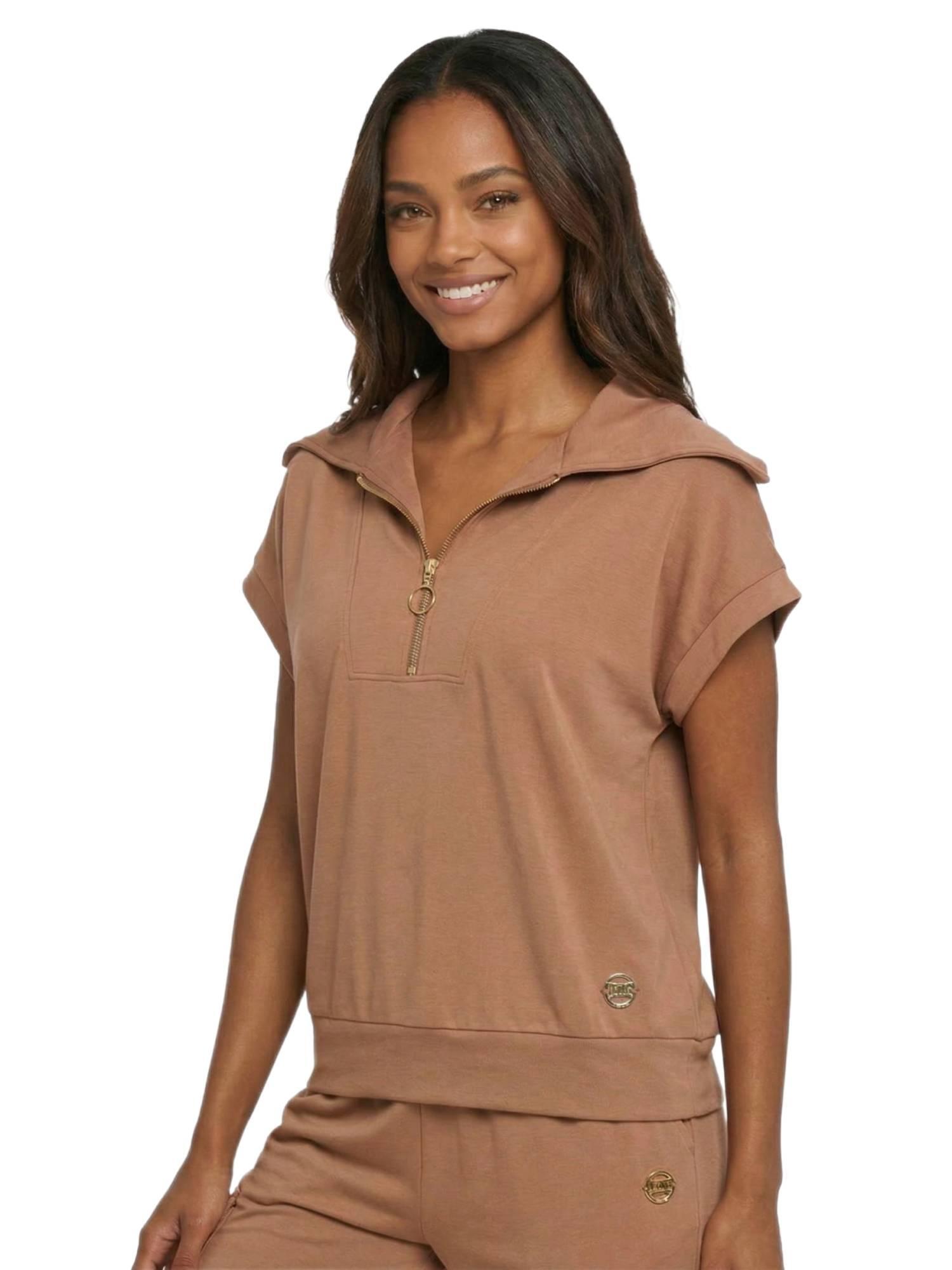 Elegancka damska bluza bez rękawów z kapturem 2/5