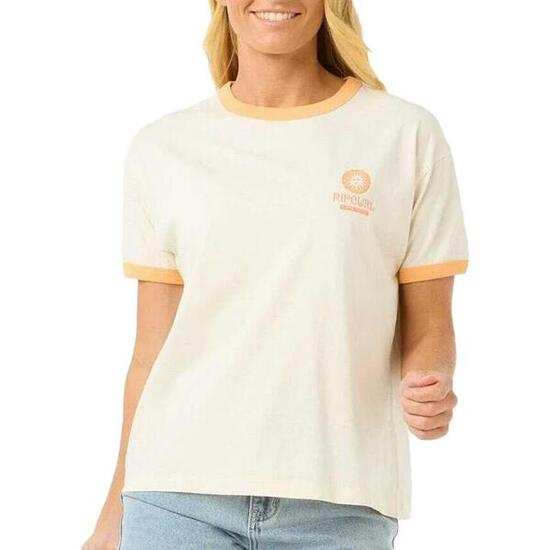 T-Shirt Écru Femme Rip Curl Carlos Ringer