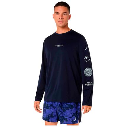 T-shirt à manches longues Asics modèle Camiseta ASICS Fujitrail Logo pour homme