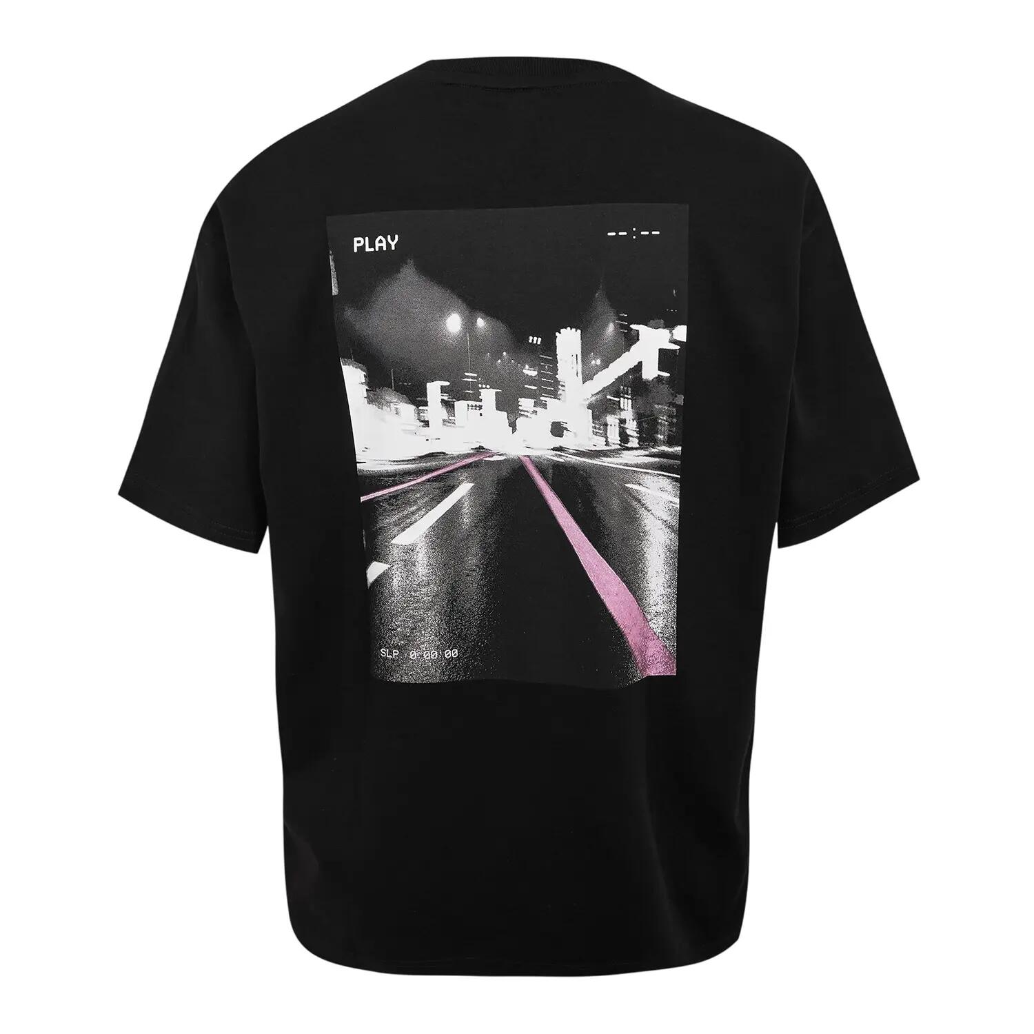 TShirt für , Logo, Baumwolle Herren Schwarz 3/3