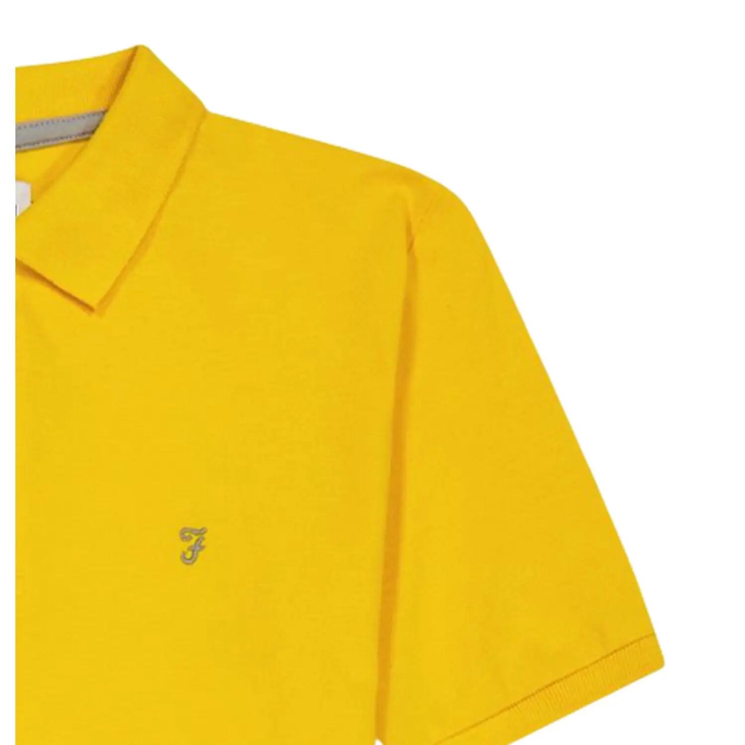 Polo Manches Courtes Motif/style Brodé BUGSWORTH Homme (Jaune) 4/4