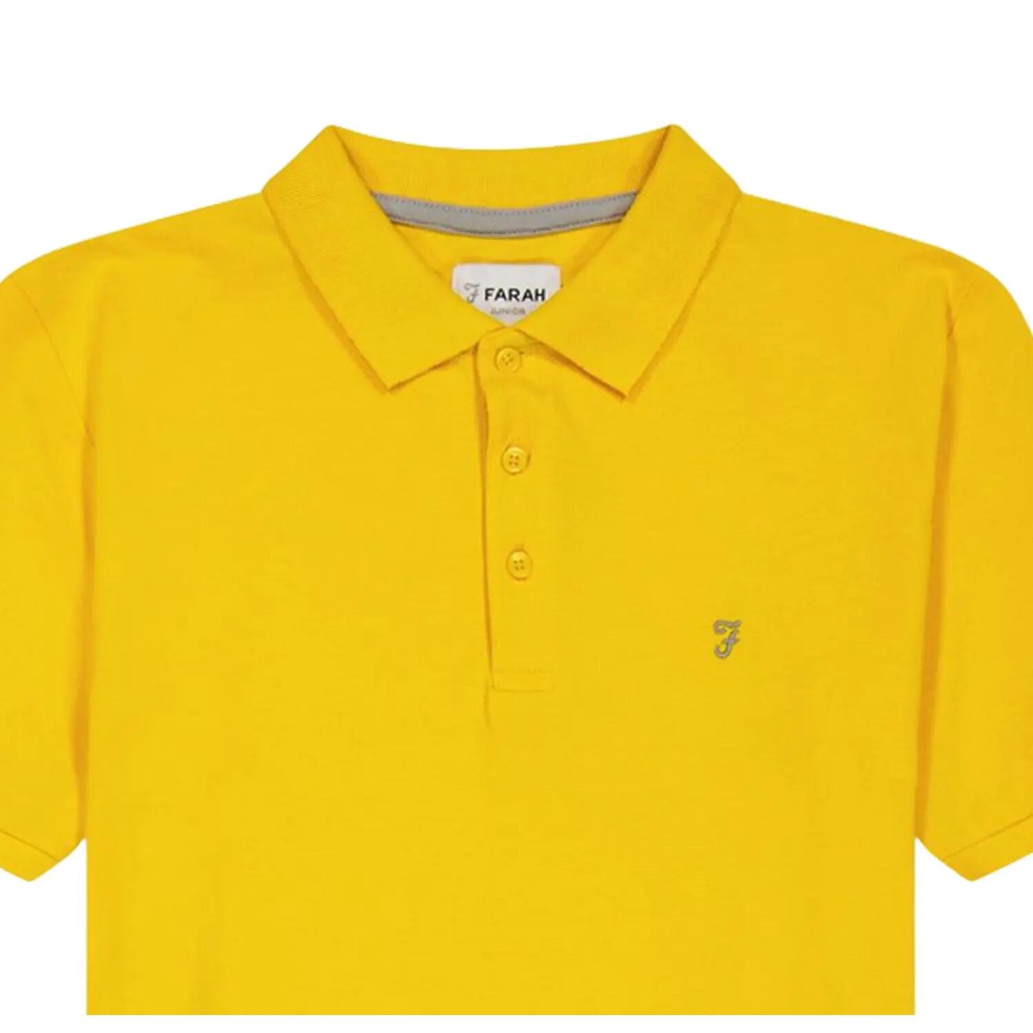 Polo Manches Courtes Motif/style Brodé BUGSWORTH Homme (Jaune) 3/4
