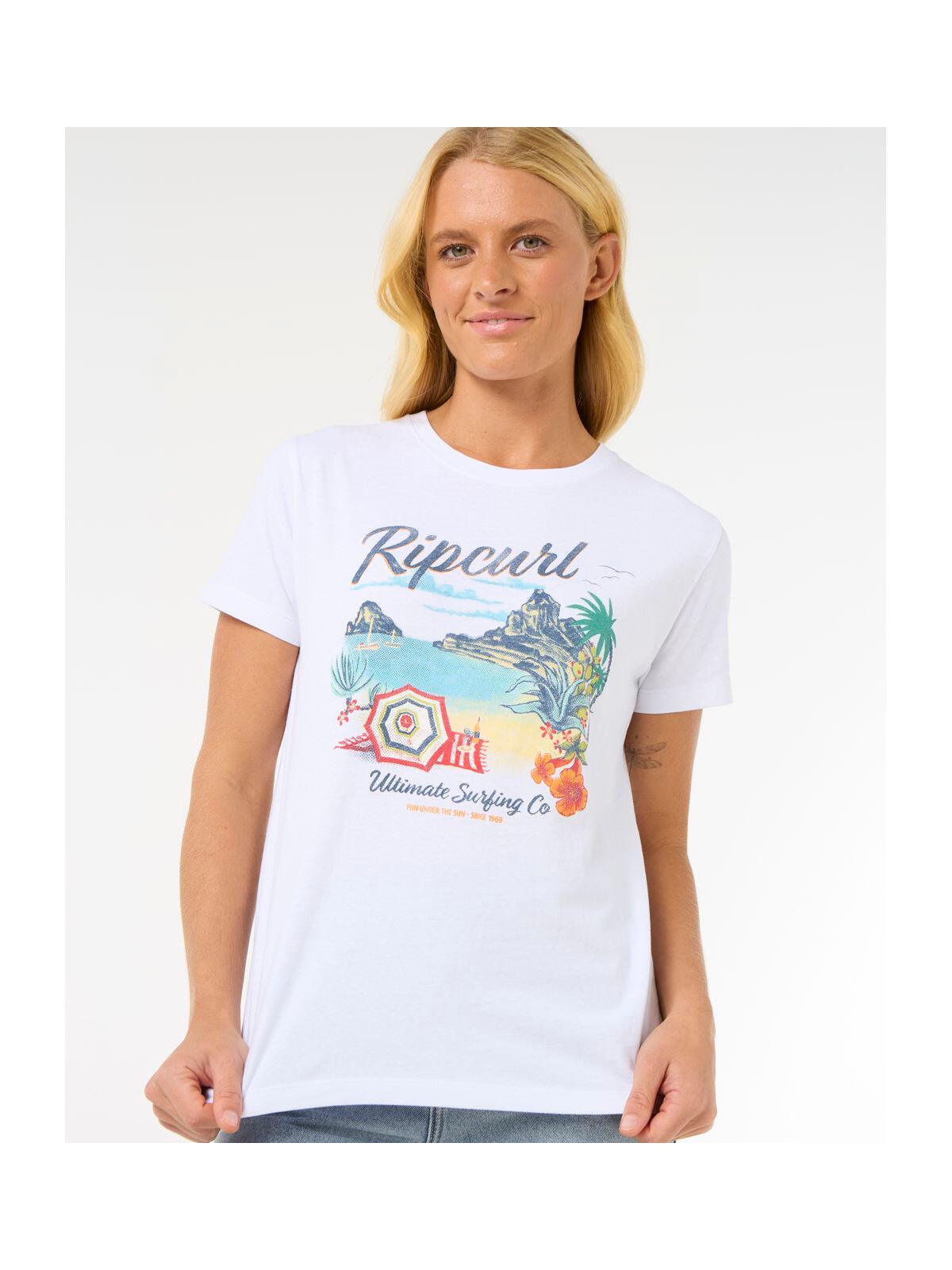 T-Shirt Donna Rip Curl Crystal Standard Bianca 5/5