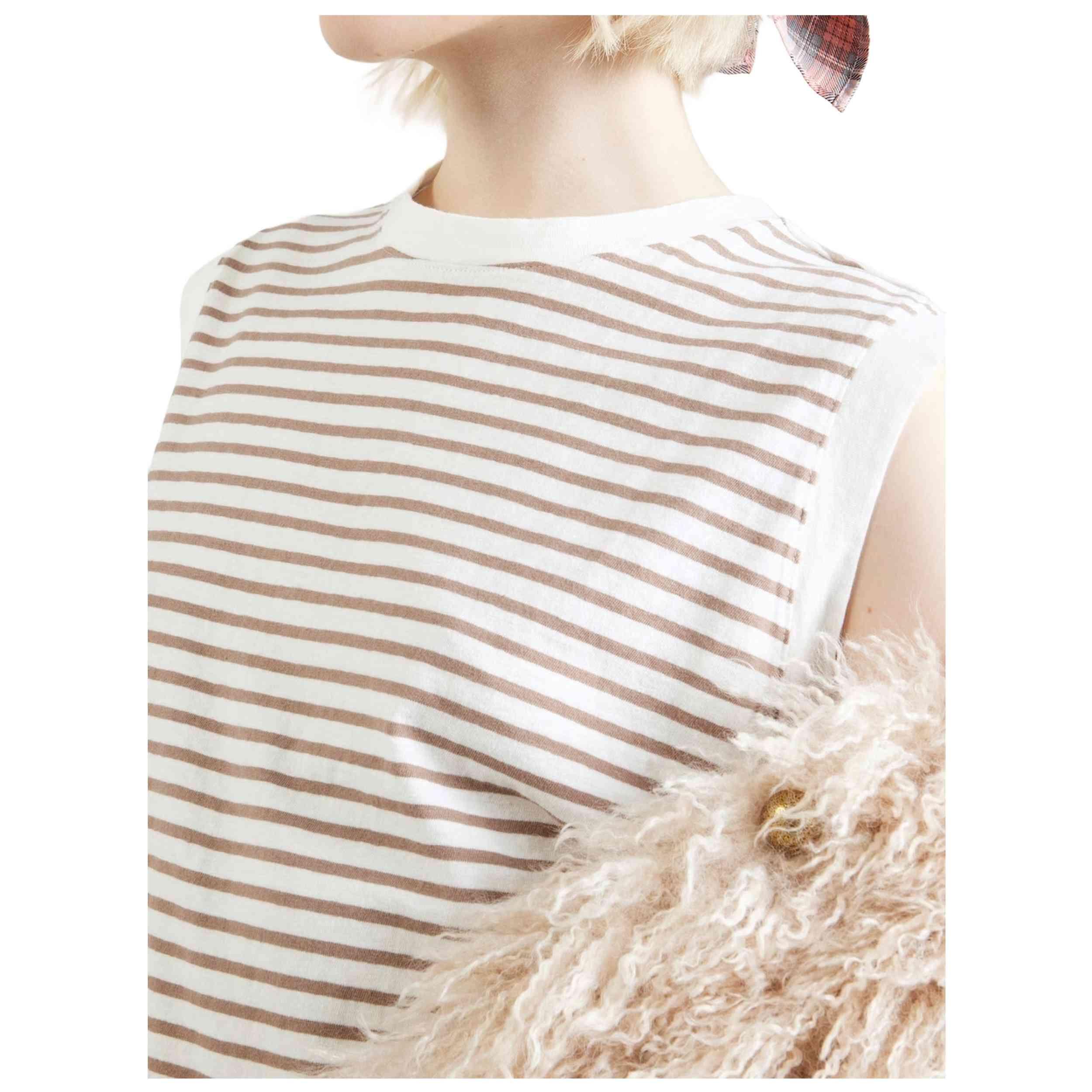 Debardeur Levi's modèle BOXY TANK EMMI STRIPE EGRET PI pour femmes 3/5