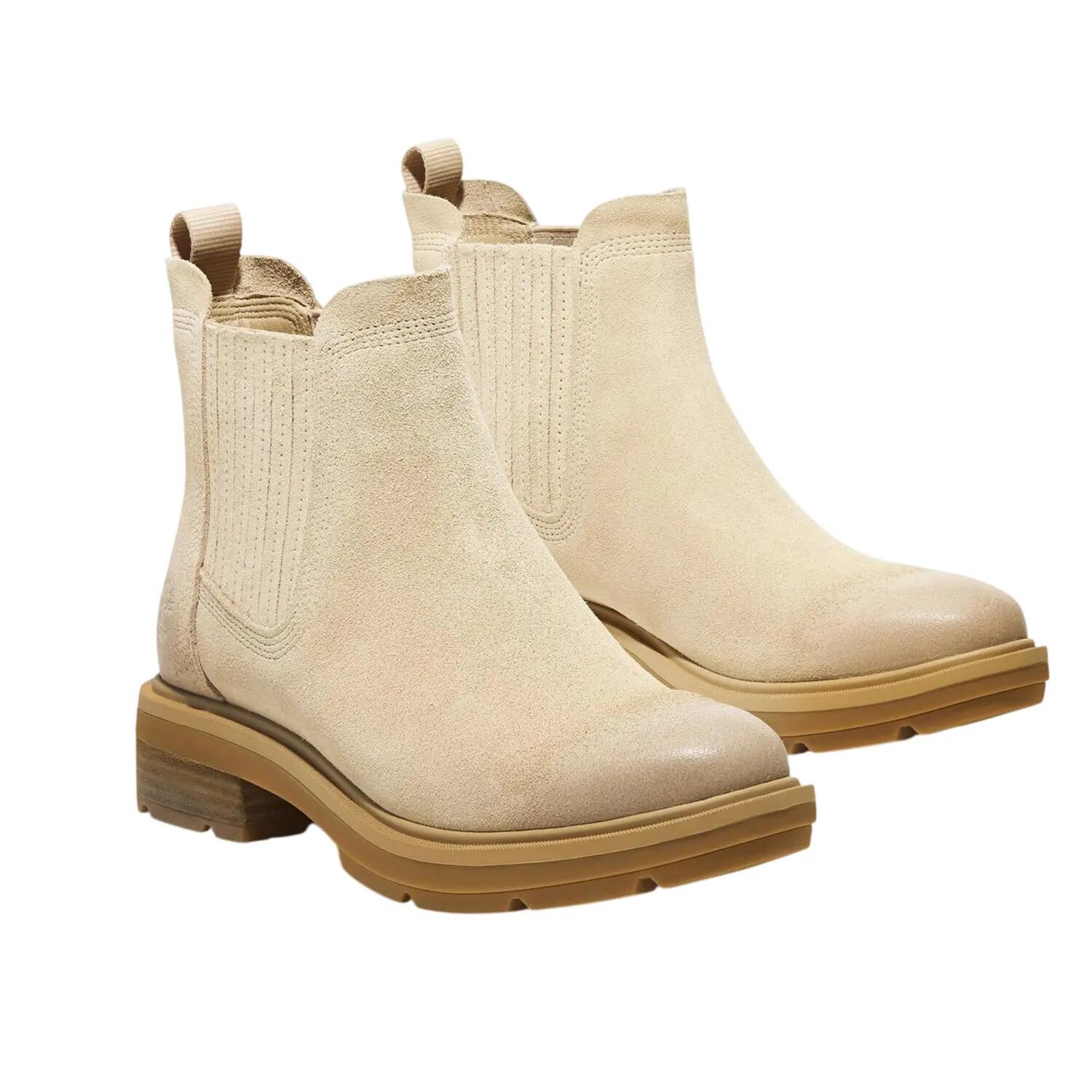 "Brimfield" Stiefeletten für , Wildleder, Blockabsatz Damen Hellbeige 4/4