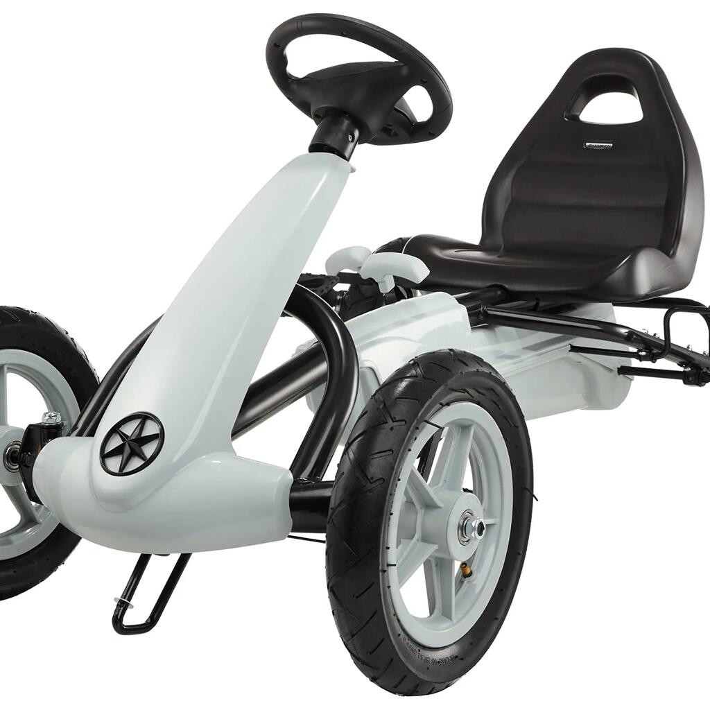 Pedal kart - Karting - Unisex - 30 cm wheels, dual brake - Evoque - Grey