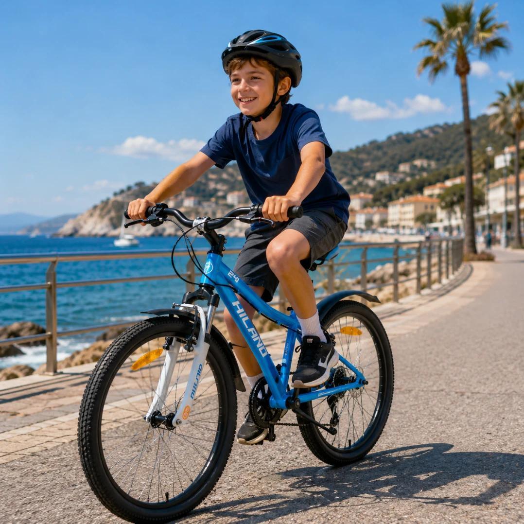 Garçon&fille vélo VTT jeunesse 24 pouces, 7 vitesses, fourche suspendue 7/7