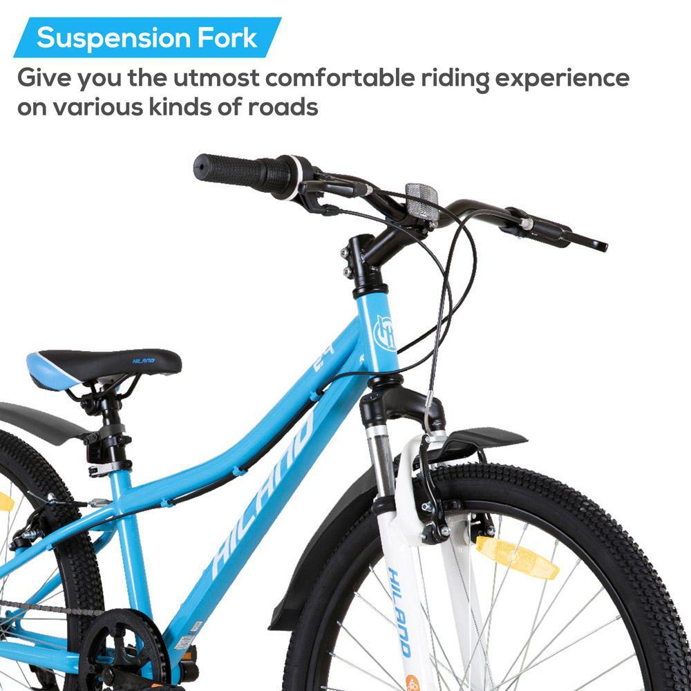 Garçon&fille vélo VTT jeunesse 24 pouces, 7 vitesses, fourche suspendue 5/7