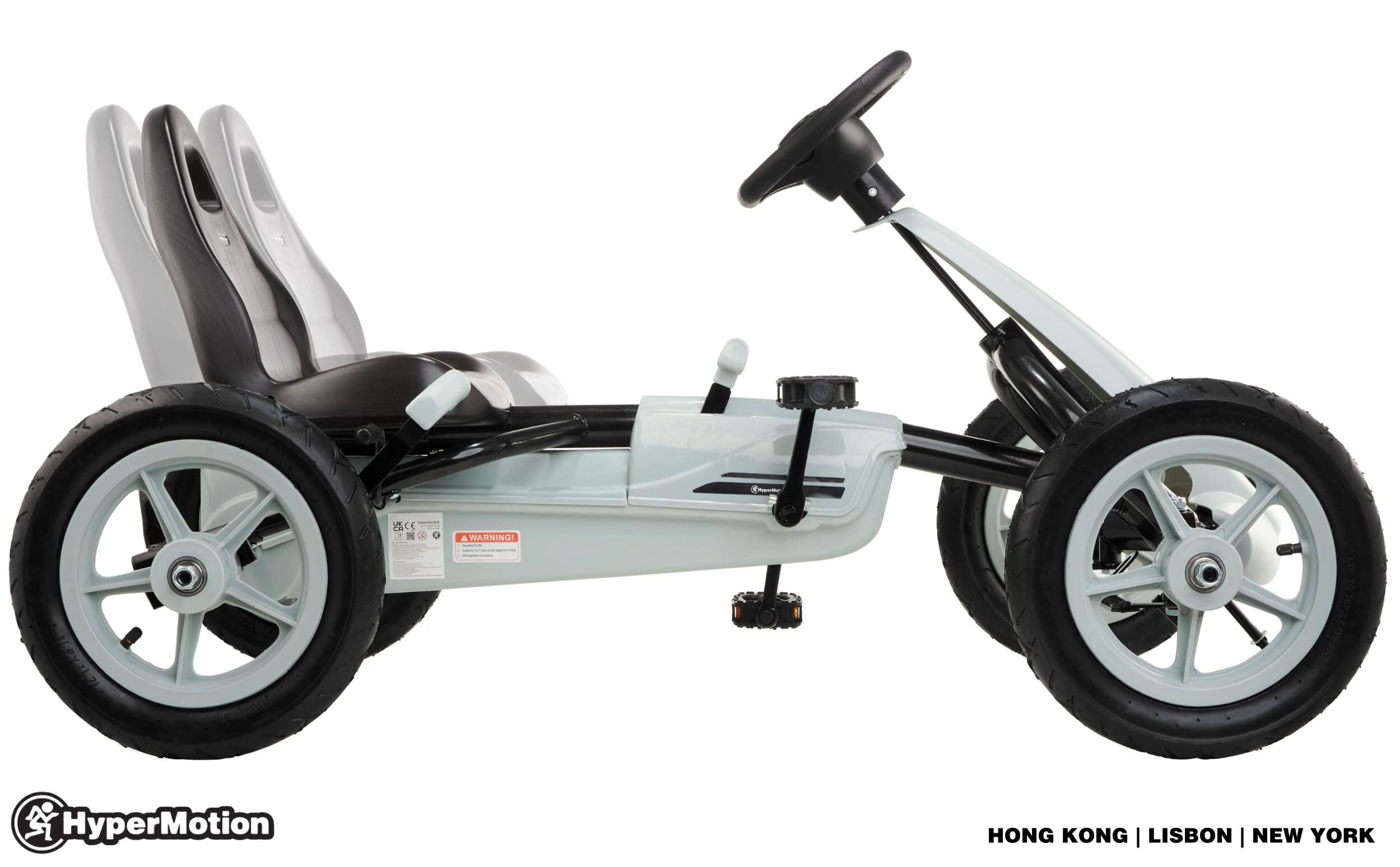 Kart a pedali - Karting - Unisex - Ruote 30 cm, freno doppio - Evoque - Grigio 5/9