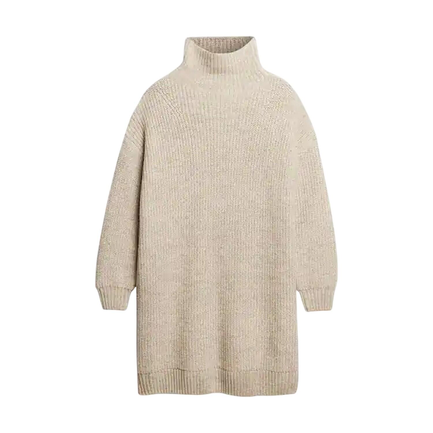 Robe Pull Motif/style Longueur Genoux Femme (Gris Clair) 2/4